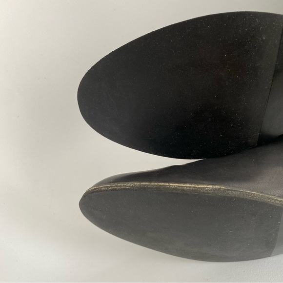 NWOB Charcoal Genuine Leather Riding Combat Flat Boots NYC Designers Handmade - Picture 15 of 16